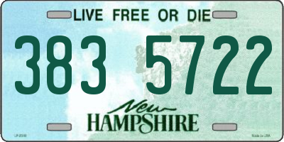 NH license plate 3835722
