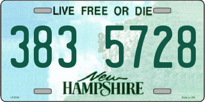 NH license plate 3835728
