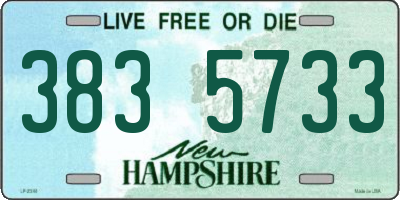 NH license plate 3835733