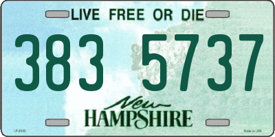 NH license plate 3835737