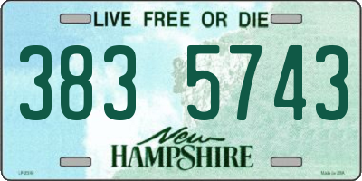 NH license plate 3835743