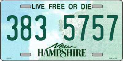 NH license plate 3835757