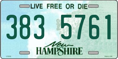 NH license plate 3835761