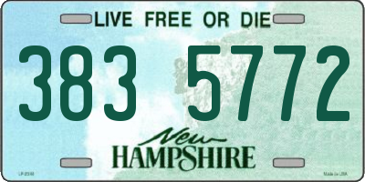 NH license plate 3835772