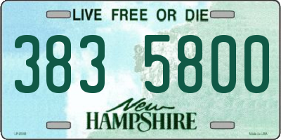 NH license plate 3835800