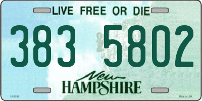 NH license plate 3835802