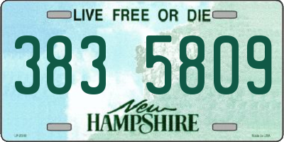 NH license plate 3835809