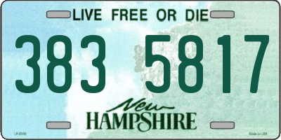 NH license plate 3835817
