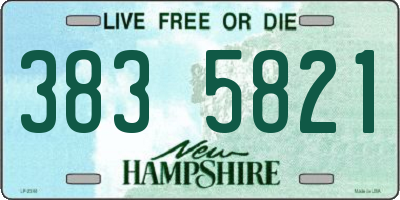 NH license plate 3835821