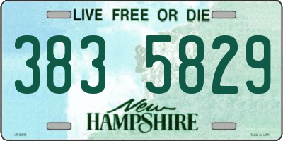 NH license plate 3835829