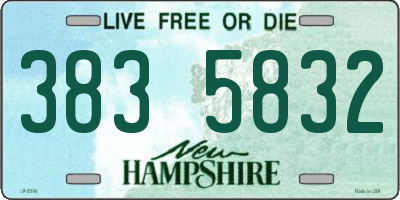 NH license plate 3835832