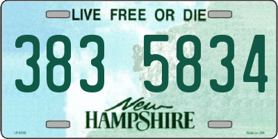 NH license plate 3835834