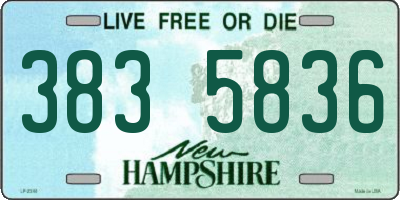 NH license plate 3835836