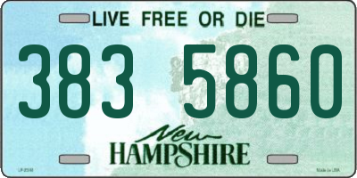 NH license plate 3835860