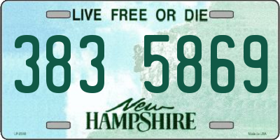 NH license plate 3835869