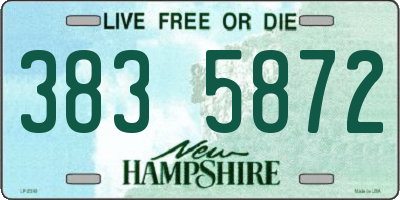 NH license plate 3835872