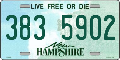 NH license plate 3835902