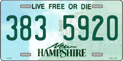 NH license plate 3835920