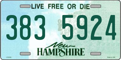 NH license plate 3835924