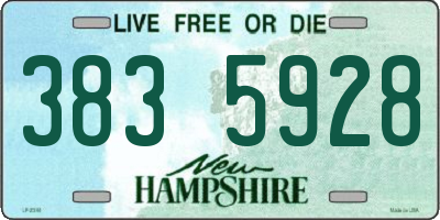 NH license plate 3835928