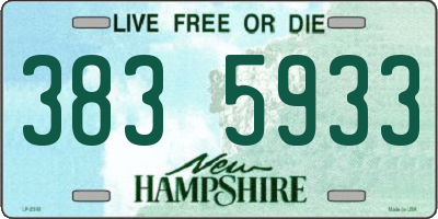 NH license plate 3835933