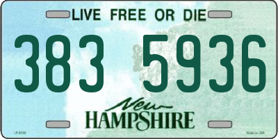 NH license plate 3835936
