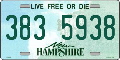 NH license plate 3835938