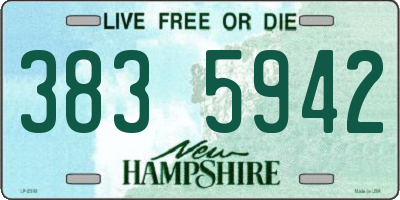 NH license plate 3835942