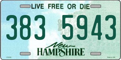 NH license plate 3835943