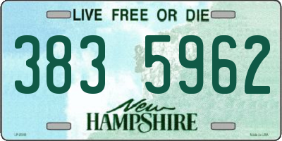 NH license plate 3835962