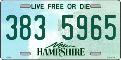 NH license plate 3835965