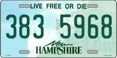 NH license plate 3835968