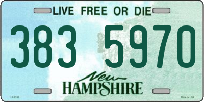NH license plate 3835970