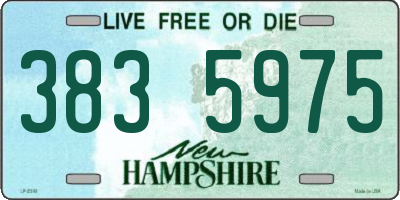 NH license plate 3835975