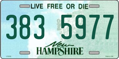 NH license plate 3835977