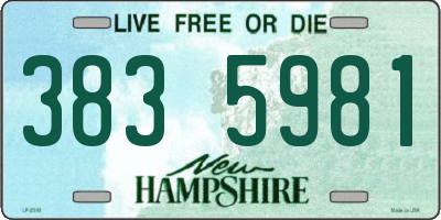 NH license plate 3835981