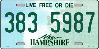 NH license plate 3835987