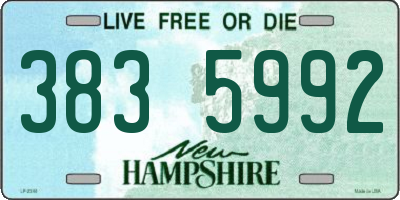 NH license plate 3835992