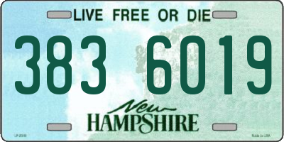 NH license plate 3836019