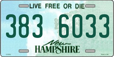 NH license plate 3836033