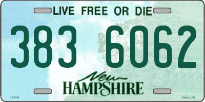 NH license plate 3836062