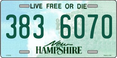 NH license plate 3836070