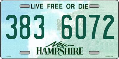 NH license plate 3836072