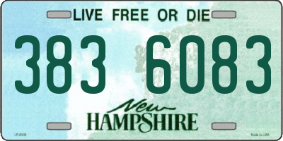 NH license plate 3836083