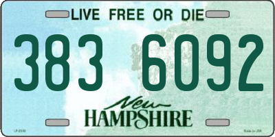 NH license plate 3836092