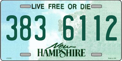 NH license plate 3836112