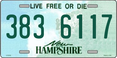 NH license plate 3836117