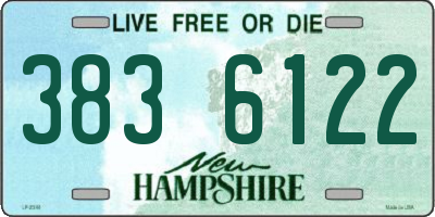 NH license plate 3836122