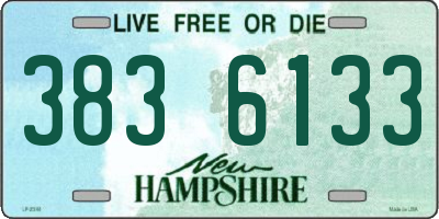 NH license plate 3836133