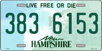NH license plate 3836153